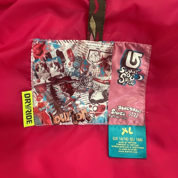 Burton Girl’s Snowboarding Puffy Jacket Size XL (14/16) - Picture 12 of 17